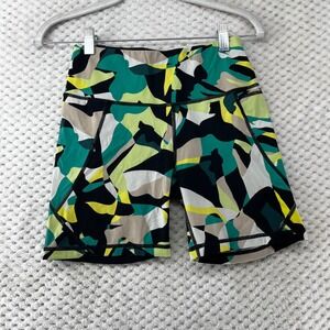 Sweaty Betty Power Biker Shorts Camo Print High Waist Athletic XS‎